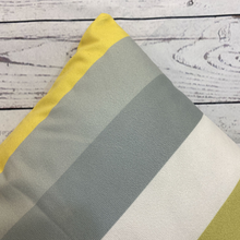 Load image into Gallery viewer, 2 x Yellow Grey White Cushion Covers Short Plush 45 x 45 cm Square Premium Soft Furnishing, Sofas, Beds, Indoor, Outdoor