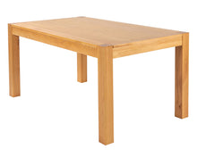 Load image into Gallery viewer, Rectangular Oak Dining Table and 4 Cream Linen Verona Dining Chairs with Chrome Knocker and Oak Legs