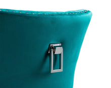 Load image into Gallery viewer, Ashford Dining Chair in Teal Velvet with Square Knocker And Black Legs