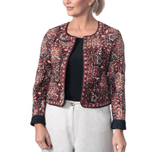 Load image into Gallery viewer, Anokhi Bagru Cotton Floral Print Quilted Jacket
