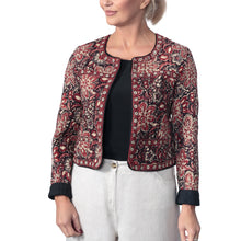 Load image into Gallery viewer, Anokhi Bagru Cotton Floral Print Quilted Jacket