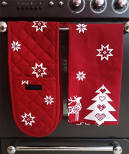 Load image into Gallery viewer, Bertha Christmas Double Oven Gloves