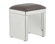 Load image into Gallery viewer, Monroe Silver Mirrored Console Table Set with 2 x 1 Drawer Bedside Tables and Stool