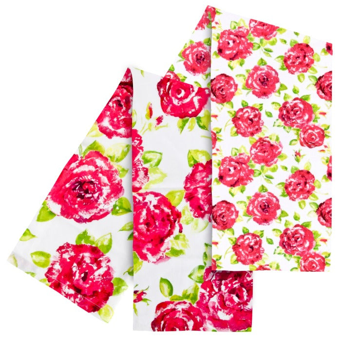 Tracy Pack of 2 Floral Tea Towels.