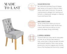 Load image into Gallery viewer, Verona Dining Chair in Light Grey Velvet with Chrome Knocker and Oak Legs