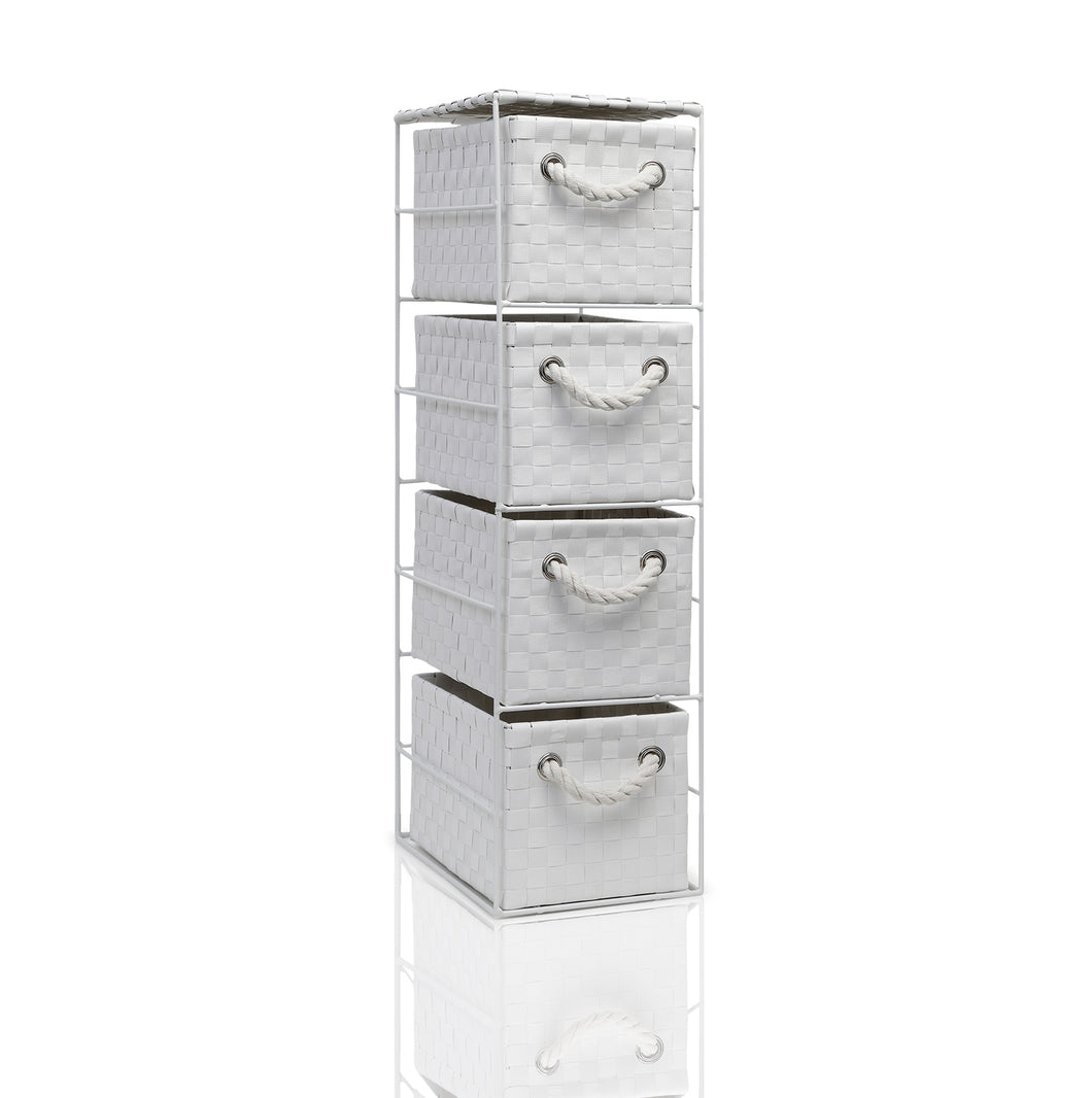 Arpan  4 Drawer Storage Cabinet Unit Ideal for Home/Office/bedrooms (4-Drawer Unit -18x25xH65cm)