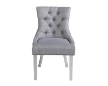 Load image into Gallery viewer, Verona Dining Chair in Grey with Chrome Knocker and Chrome Legs
