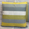 2 x Yellow Grey White Cushion Covers Short Plush 45 x 45 cm Square Premium Soft Furnishing, Sofas, Beds, Indoor, Outdoor