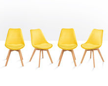 Load image into Gallery viewer, 4 x Lipsey Tulip Style Chair in Mustard Yellow Velvet
