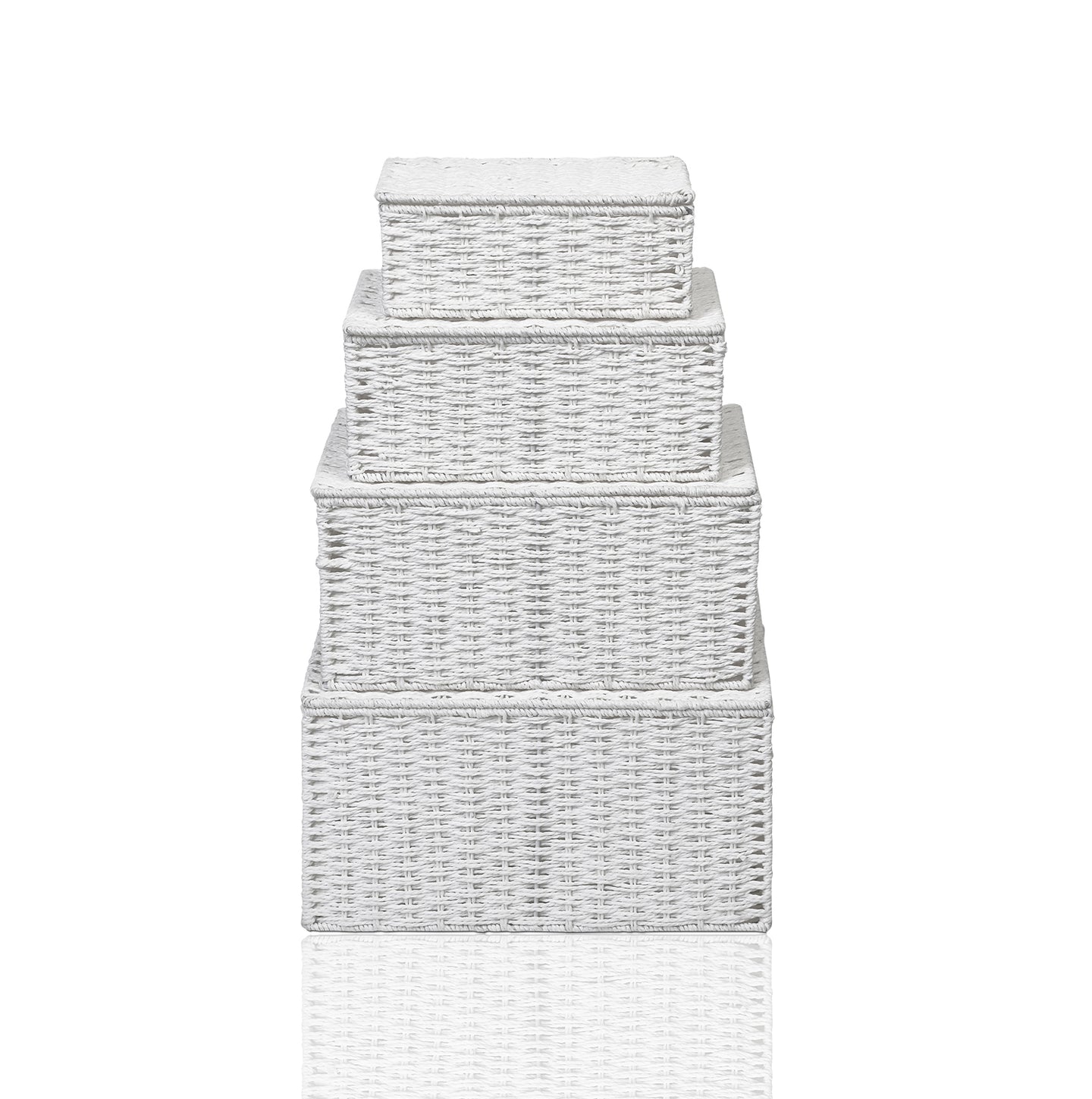 Storage Basket Hamper (Set of 4) Paper Rope by Arpan