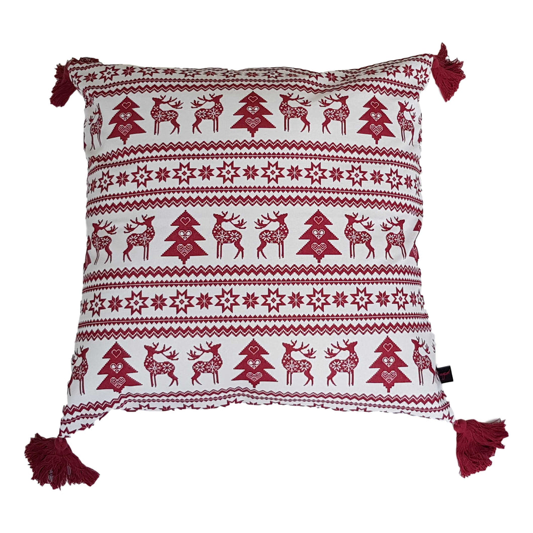 Nordic Christmas Reindeer Cushion