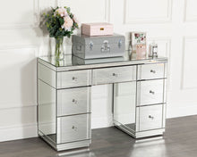 Load image into Gallery viewer, Monroe Silver Mirrored Dressing Table Set

