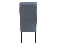 Load image into Gallery viewer, Vienna Dining Chair in Grey Linen with Black Legs
