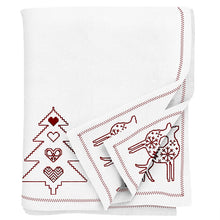 Load image into Gallery viewer, Embroidered  Reindeer Christmas Tablecloth
