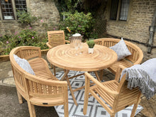 Load image into Gallery viewer, Teak Garden Furniture Folding 120 Table 2 bench 2 chairs
