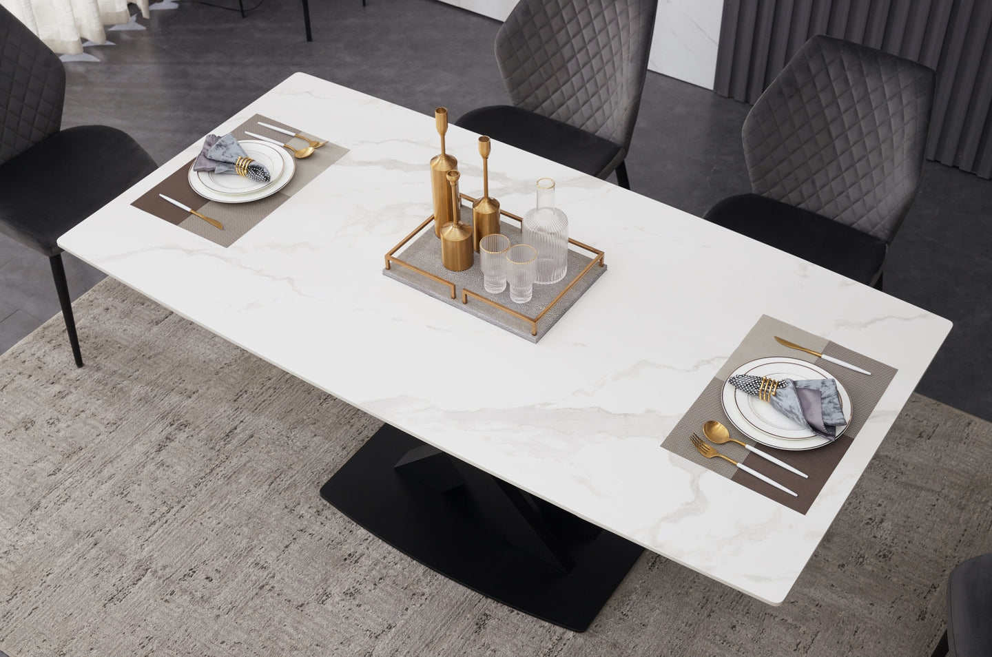 extending dining table white ceramic inc 6 velvet chairs