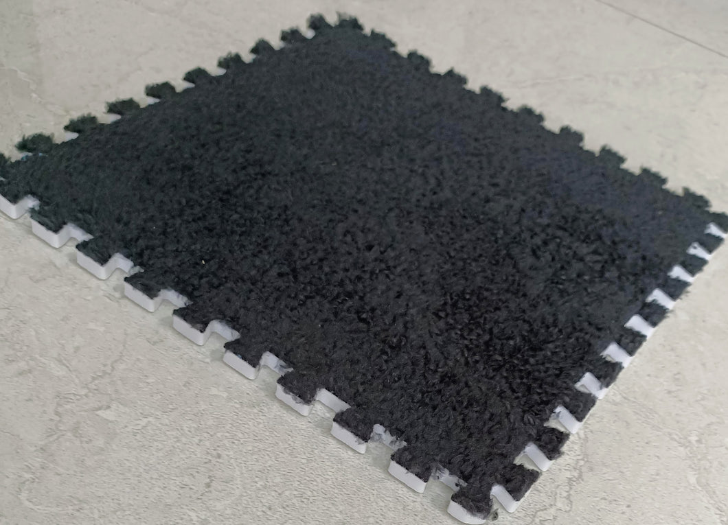 10pcs EVA Plush Puzzle Area Rug Floor Mats Non Slip Washable Playmat 30 x 30 cm