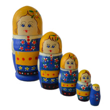 Load image into Gallery viewer, 5 Piece Medium Matryoshka Dolls

