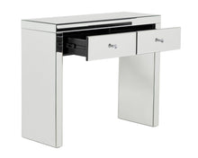 Load image into Gallery viewer, Monroe Silver Mirrored Console Table Set and Stool

