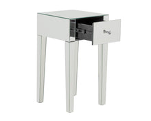 Load image into Gallery viewer, Monroe Silver Mirrored Console Table Set with 2 x 1 Drawer Bedside Tables
