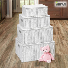 Load image into Gallery viewer, Storage Basket Hamper (Set of 4) Paper Rope by Arpan
