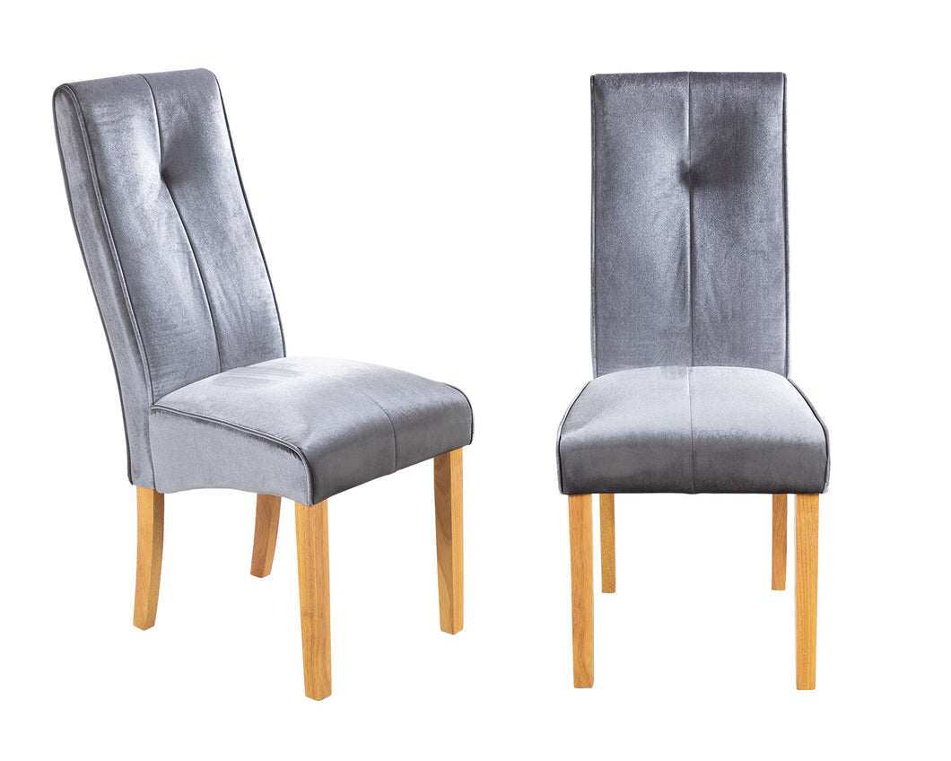 Light Grey Velvet Chairs