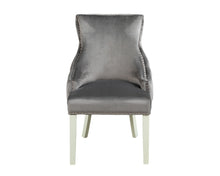 Load image into Gallery viewer, Elizabeth Dining Chair in Grey Velvet with Grey Legs
