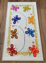 Load image into Gallery viewer, Butterfly Area Rug Polyester Carpet Polyester Non Slip Educational Playmat for Activities Children Room any Flooring 150 x 80 cm
