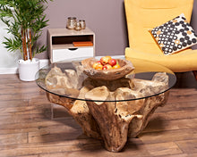 Load image into Gallery viewer, TEAK ROOT COFFEE TABLE RUSTIC ROUND

