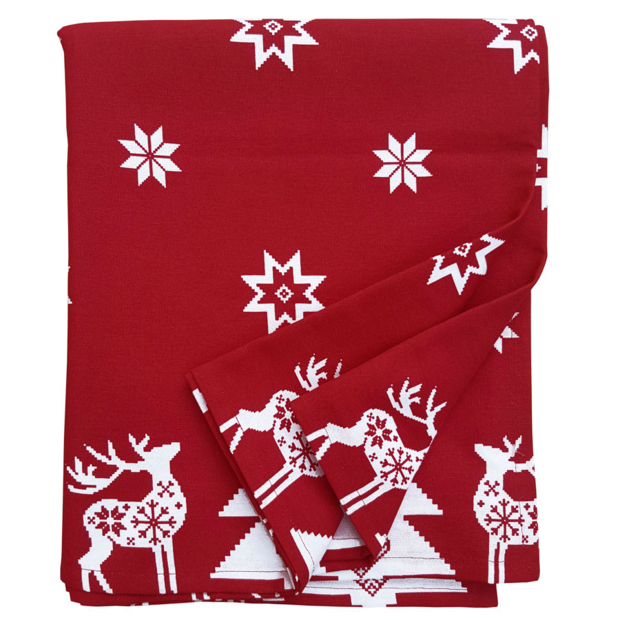 Reindeer Christmas Tablecloth