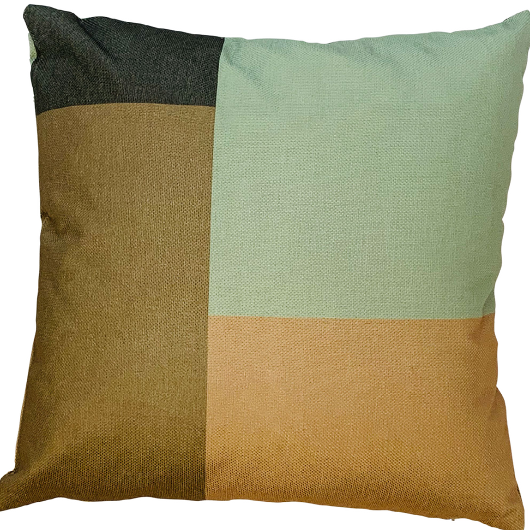 2 x Modern Colours Cushion Covers Cotton Square Premium Soft Furnishing, Sofas, Beds, Indoor, Outdoor 45 x 45 cm