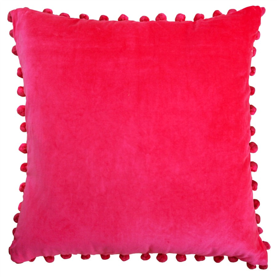 Arabella Velvet Pompom Cushion