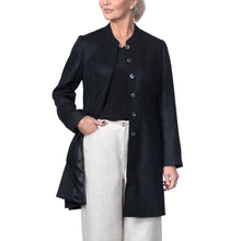 Load image into Gallery viewer, East Victoire Linen Nehru Collar Longline Jacket
