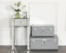 Load image into Gallery viewer, Monroe Silver Mirrored Bedside Table with 1 Drawer
