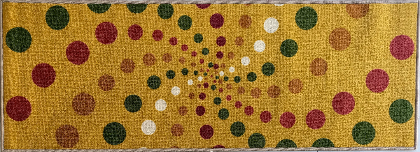 Spiral Dots Light & Spotty Polyester Area Rugs / Runners - Anti-slip Latex backing