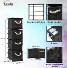Load image into Gallery viewer, Arpan  4 Drawer Storage Cabinet Unit Ideal for Home/Office/bedrooms (4-Drawer Unit -18x25xH65cm)

