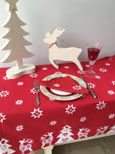 Load image into Gallery viewer, Reindeer Christmas Tablecloth
