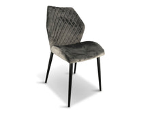 Load image into Gallery viewer, grey dining chair velvet x 2
