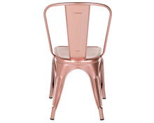 Load image into Gallery viewer, Tolix Style Chair in Shiny Rose Gold
