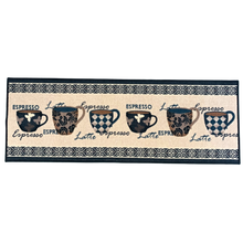Load image into Gallery viewer, Coffee Cups Design Rugs / Runners / Carpet / Mat - 100% Polyester with Anti Slip with Latex Back - Easy Clean - 137 x 49 cms
