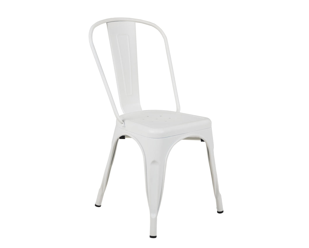 Tolix Style Chair in White Matte