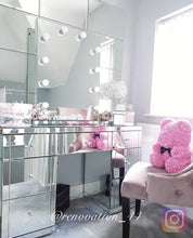 Load image into Gallery viewer, Monroe Silver Mirrored Dressing Table Set

