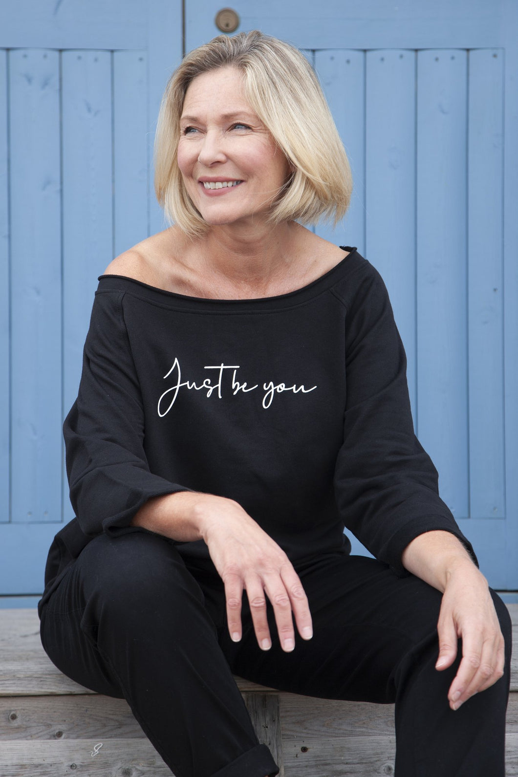 ‘Just be you' Women’s Oversized Black Sweater
