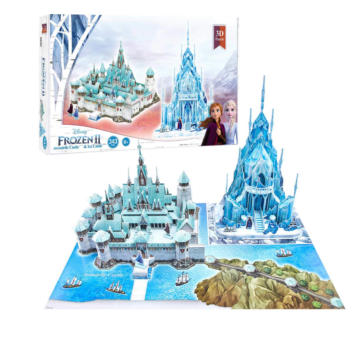 Disney Frozen II Arendelle Castle & Ice Castle 343 Pcs 3D Puzzle 8 years +