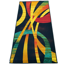 Load image into Gallery viewer, Modern Art Black Area Rug Contemporary Polyester Rugs / Runners
