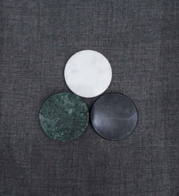 Load image into Gallery viewer, Green, Black and White Marble Coasters.
