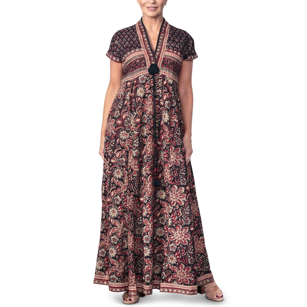 Anokhi Bagru Cotton Floral Print Maxi Dress
