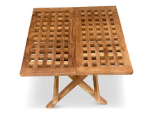 Load image into Gallery viewer, teak garden furniture folding picnic table 50x50x45
